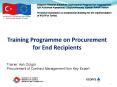 Training Programme on Procurement for End Recipients PowerPoint PPT Presentation