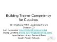 Building Trainer Competency for Coaches PowerPoint PPT Presentation