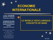 ECONOMIE INTERNATIONALE