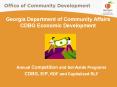 Georgia Department of Community Affairs CDBG Economic Development PowerPoint PPT Presentation