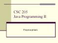 CSC 205 Java Programming II PowerPoint PPT Presentation