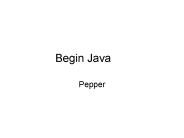 Begin Java