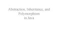 Abstraction, Inheritance, and Polymorphism in Java PowerPoint PPT Presentation