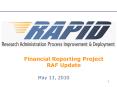 Financial Reporting Project RAF Update PowerPoint PPT Presentation
