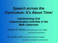 Speech across the Curriculum: It PowerPoint PPT Presentation
