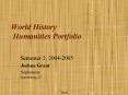 World History Humanities Portfolio PowerPoint PPT Presentation