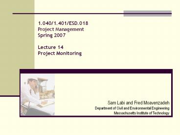 Basics of Cost and Schedule Monitoring