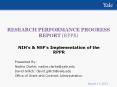 RESEARCH PERFORMANCE PROGRESS REPORT (RPPR) PowerPoint PPT Presentation