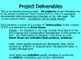 Project Deliverables PowerPoint PPT Presentation