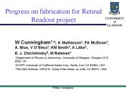 Progress on fabrication for Retinal Readout project
