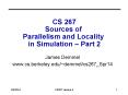 CS 267 Sources of Parallelism and Locality in Simulation  PowerPoint PPT Presentation