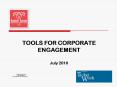 TOOLS FOR CORPORATE ENGAGEMENT PowerPoint PPT Presentation