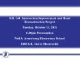 S.R. 144 Intersection Improvement and Road Reconstruction Project PowerPoint PPT Presentation