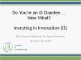 Investing in Innovation (i3) PowerPoint PPT Presentation