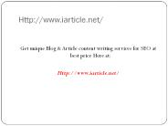 Unique SEO Article Writing