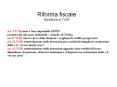 Riforma fiscale Modifiche al TUIR PowerPoint PPT Presentation