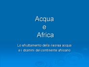 Acqua e Africa