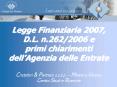 Legge Finanziaria 2007, PowerPoint PPT Presentation