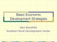 Basic Economic Development Strategies PowerPoint PPT Presentation
