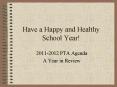 Have a Happy and Healthy School Year! PowerPoint PPT Presentation