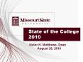 State of the College 2010 PowerPoint PPT Presentation