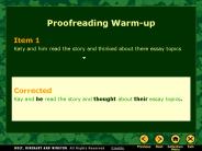 Proofreading Warm-up