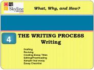 THE WRITING PROCESS Writing