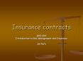 Insurance contracts PowerPoint PPT Presentation