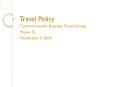 Travel Policy PowerPoint PPT Presentation