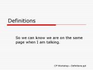 Definitions