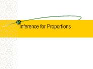 Inference for Proportions