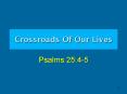 Crossroads Of Our Lives PowerPoint PPT Presentation