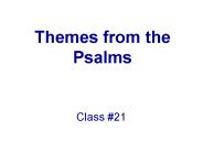 Themes from the Psalms