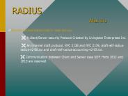 RADIUS What it is