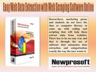 Easy Web Data Extraction with Web Scraping Software Online