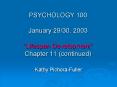 PSYCHOLOGY 100 January 29/30, 2003  PowerPoint PPT Presentation