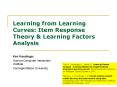 Learning from Learning Curves: Item Response Theory PowerPoint PPT Presentation