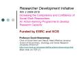 Researcher Development Initiative RDI 2 2008-2010 Increasing the Competence and Confidence of Social Work Researchers An Action-learning Programme to develop Research Capacity Funded by ESRC and SCIE PowerPoint PPT Presentation