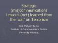 Strategic (mis)communications Lessons (not) learned from the  PowerPoint PPT Presentation