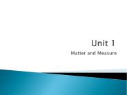 Matter and Measure