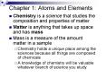 Chapter 1: Atoms and Elements PowerPoint PPT Presentation