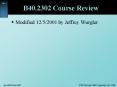 B40.2302 Course Review PowerPoint PPT Presentation
