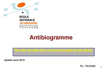 Antibiogramme : pharmacodynamie d'inefficacit