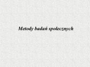 Metody badan spolecznych