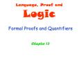 Formal Proofs and Quantifiers PowerPoint PPT Presentation