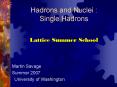 Hadrons and Nuclei :  Single Hadrons PowerPoint PPT Presentation
