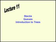 Stacks Queues Introduction to Trees