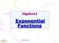 Algebra1  Exponential Functions PowerPoint PPT Presentation