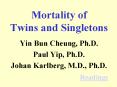 Mortality of Twins and Singletons PowerPoint PPT Presentation