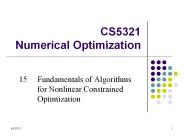 CS5321 Numerical Optimization